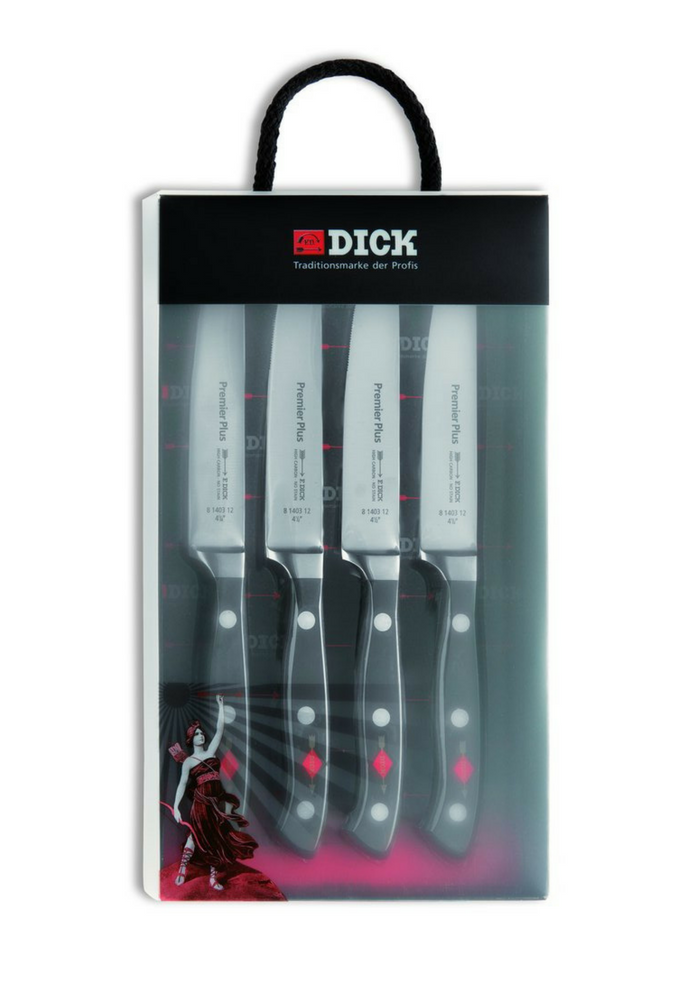 F.DICK PREMIER PLUS GIFT SET FORGED STEAK KNIFE SET 4PCS