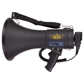 UZI Megaphone Black Rubber 50 Watts | Home & Industry Security | King of Knives