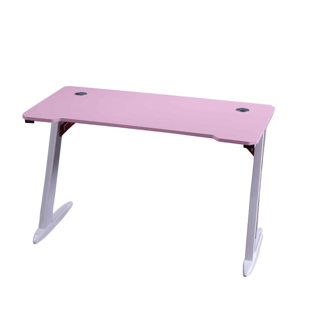 140cm RGB Gaming Desk Black with LED Lights & Carbon Fiber Finish