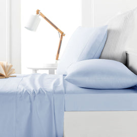 Belmondo 225TC Polyester Cotton Sheet Set Light Blue King | King of KNives e-store