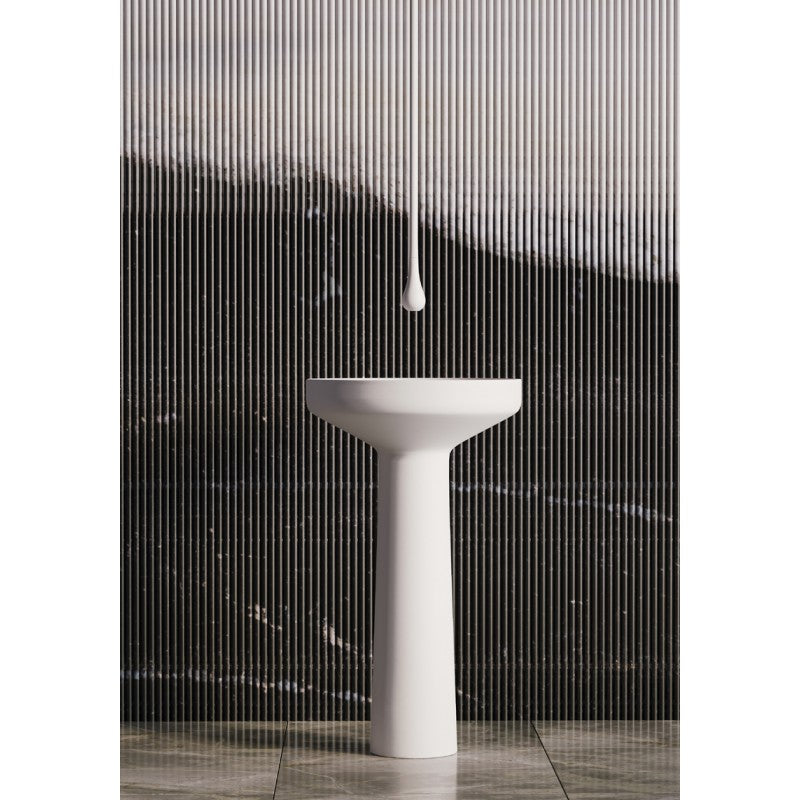 Marcello Solid Surface Pedestal Basin White | King of Knives e-store