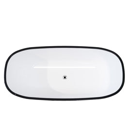 Sapphire Black Acrylic Freestanding Bath with Chrome Waste | King of Knives e-store