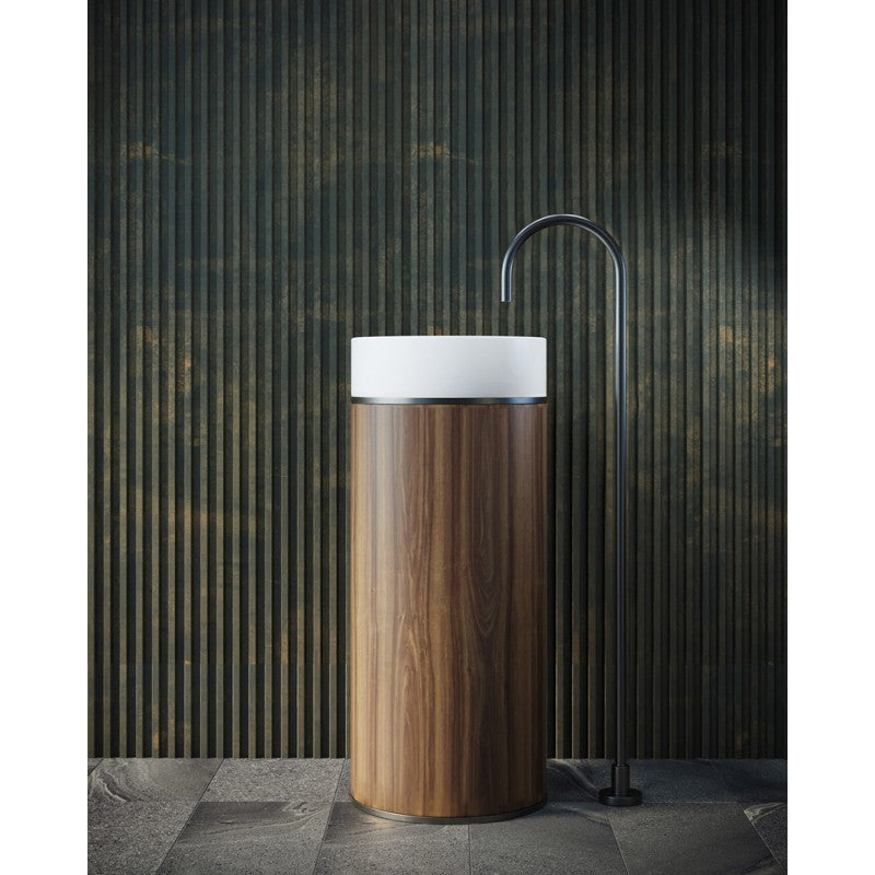Bathroom Sinks - Tesoro Pedestal Basin Gun Metal