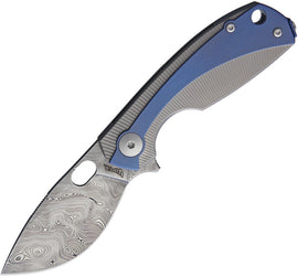 Viper Lille Framelock Damascus Blue