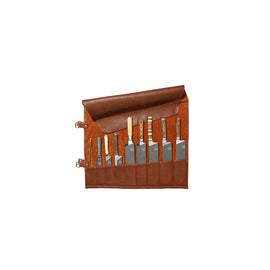 Witloft Knife rolls 9-pocket - Cognac/Cognac