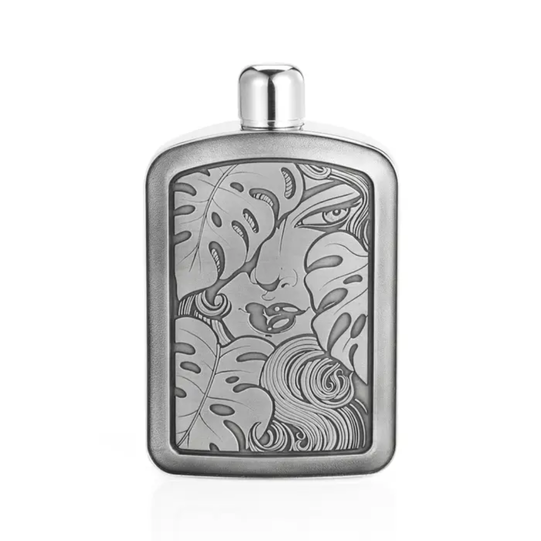 Royal Selangor INK Douglas Monstera Hip Flask (15cl) (LE)