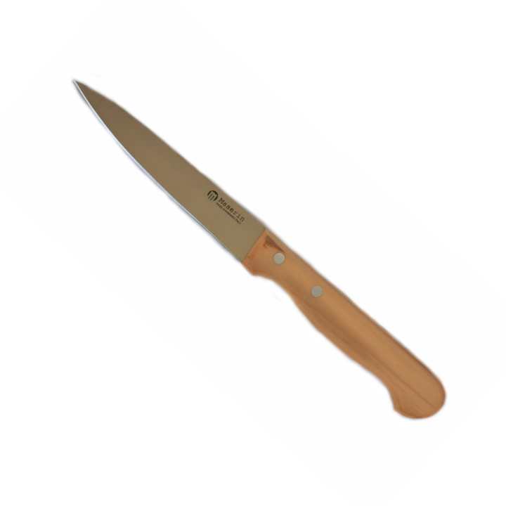 Maserin 11cm paring knife AISI 420 stainless steel olive wood handle kitchen knife