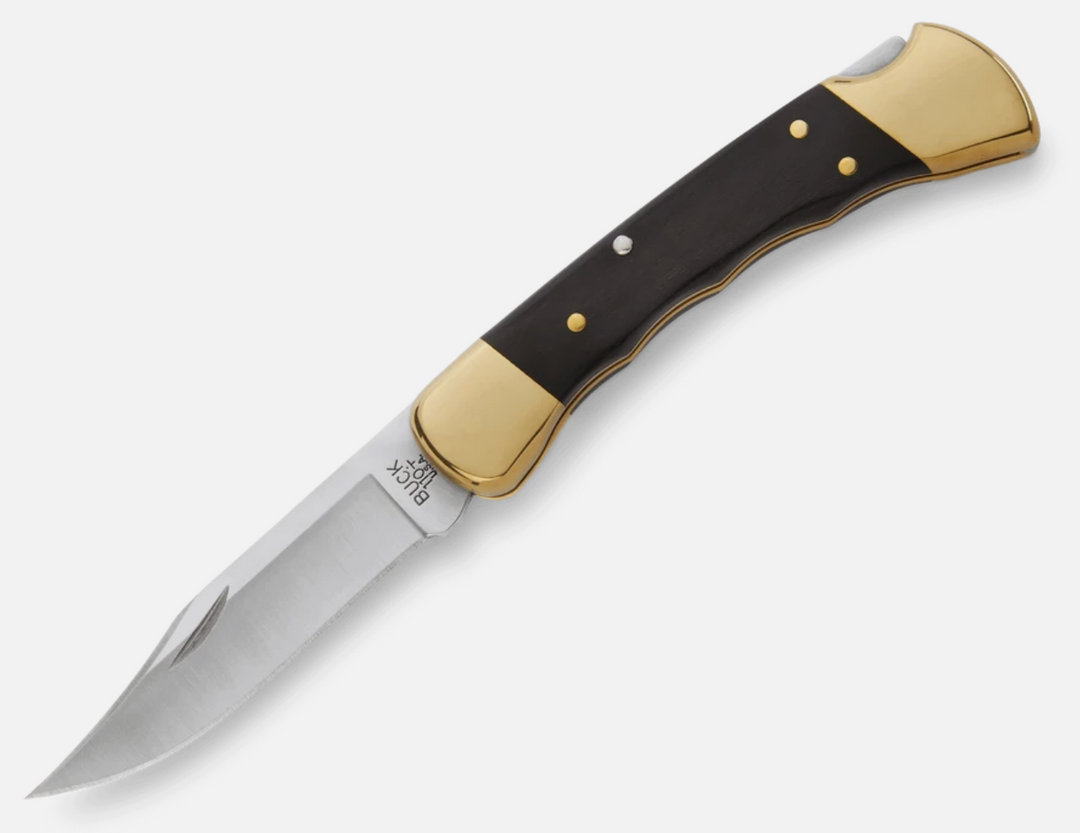 Buck Folding Hunter Finger Grooved Lockback Knife