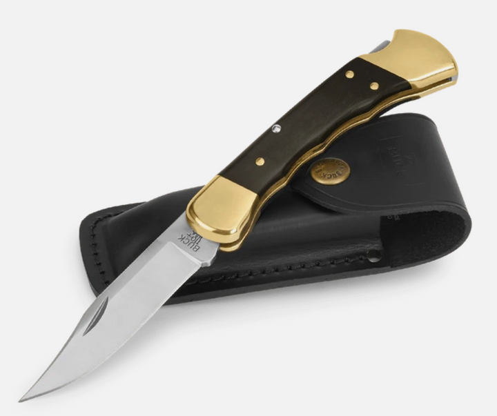 Buck Folding Hunter Finger Grooved Lockback Knife