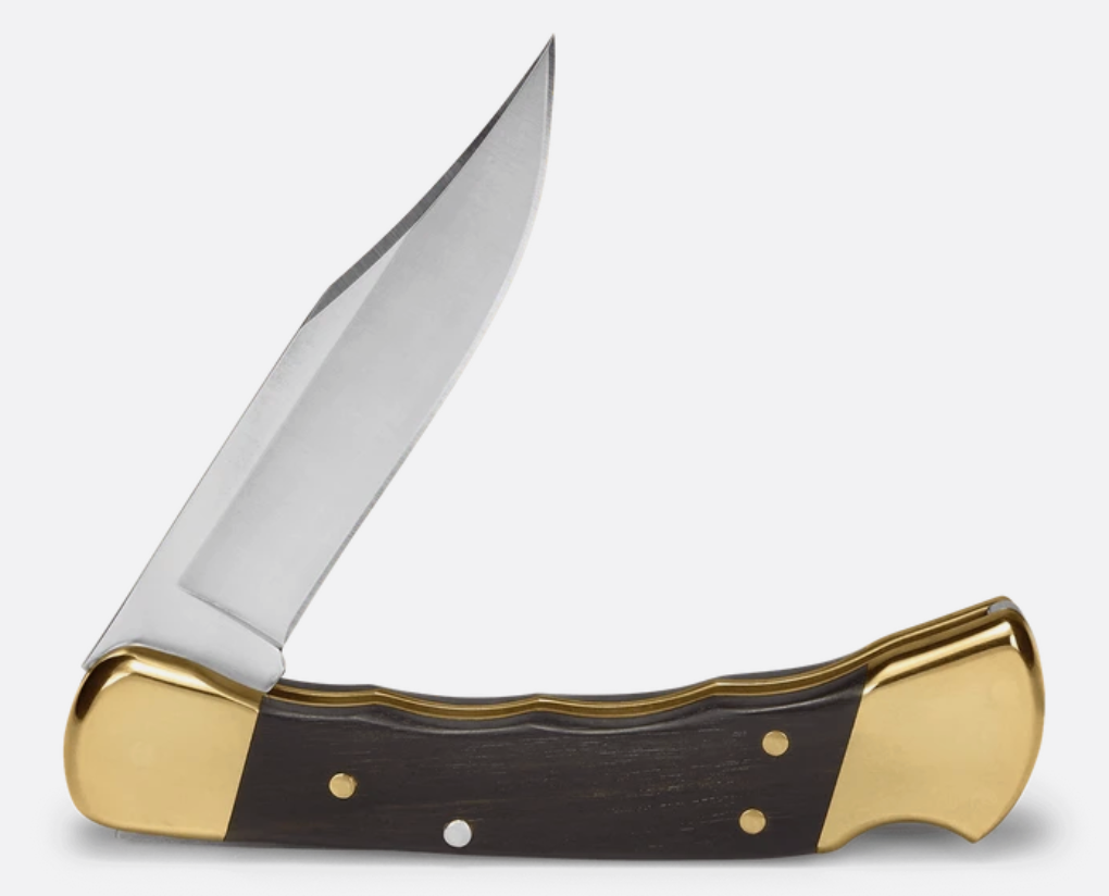 Buck Folding Hunter Finger Grooved Lockback Knife