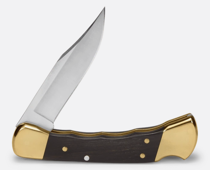 Buck Folding Hunter Finger Grooved Lockback Knife