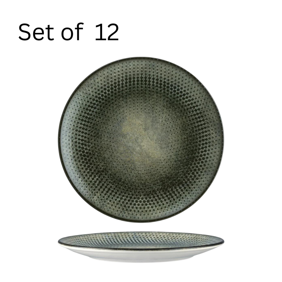 Large Bonna Lenta Olive Round Coupe Plate (270mm)