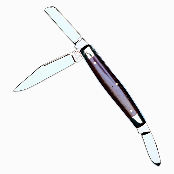 George Wostenholm three blade stockman knife laminated rosewood scales polished folding pocket knife