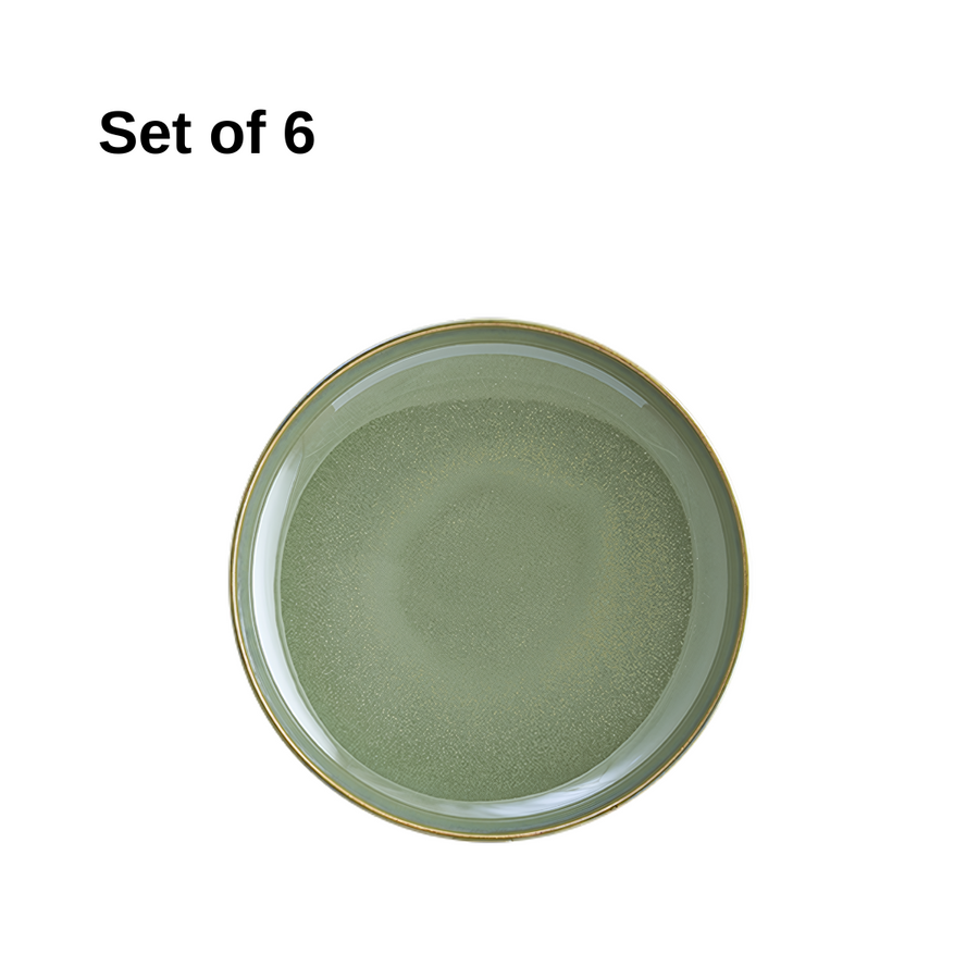Bonna Sage Hygge pasta bowl 280x59mm porcelain with sage reactive glaze, durable and microwave-safe, ideal for pasta, salads, noodles, or generous mains.