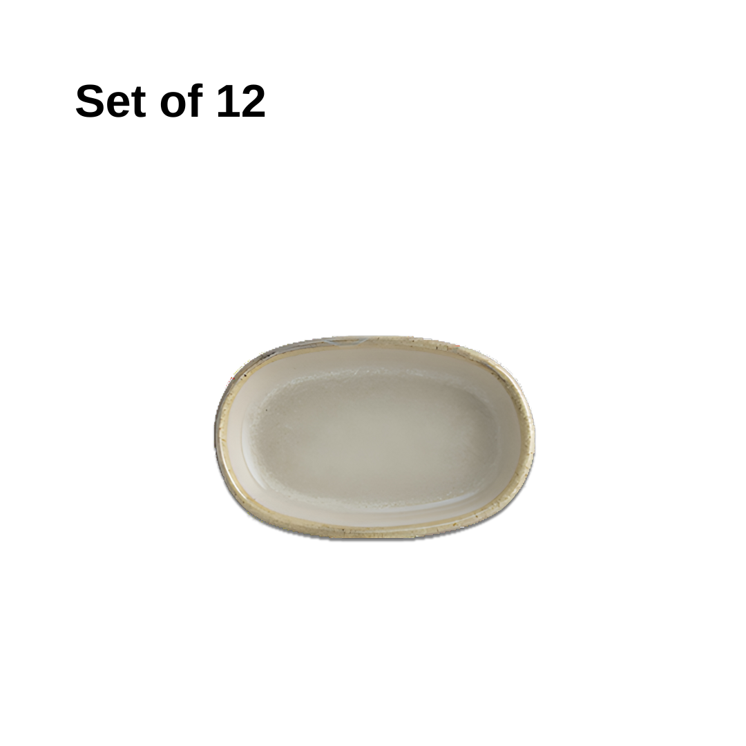 Bonna Sand Hygge Oval Dish 100x22mm Set of 12 Porcelain