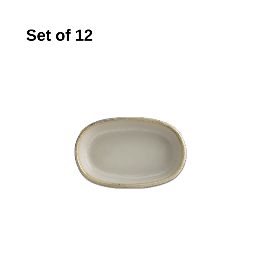 Bonna Sand Hygge Oval Dish 100x22mm Set of 12 Porcelain