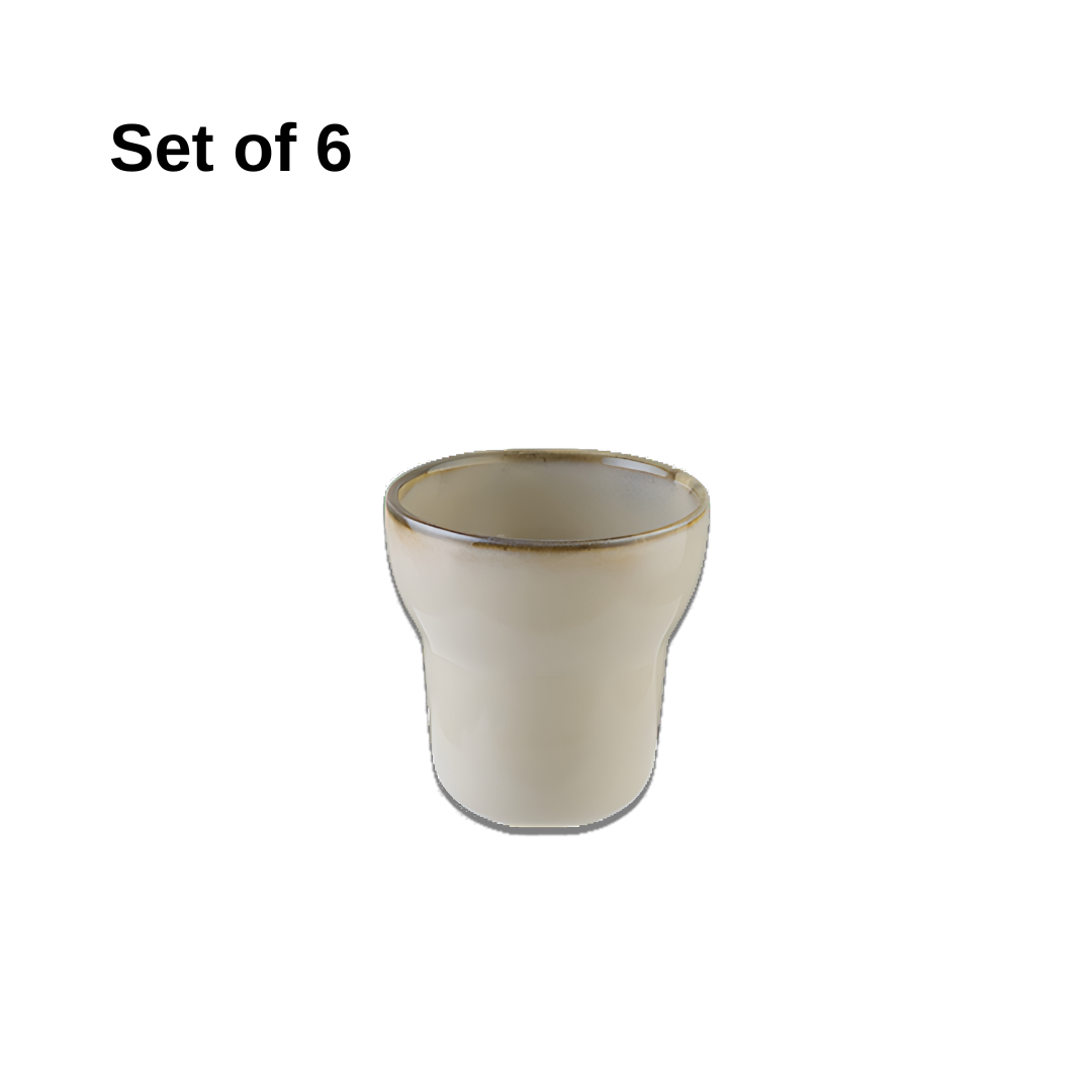 Bonna Sand Softline mug 300ml porcelain in warm sand, ergonomic handle, microwave and dishwasher safe, perfect for coffee, tea, or daily use at home, office, or cafés.