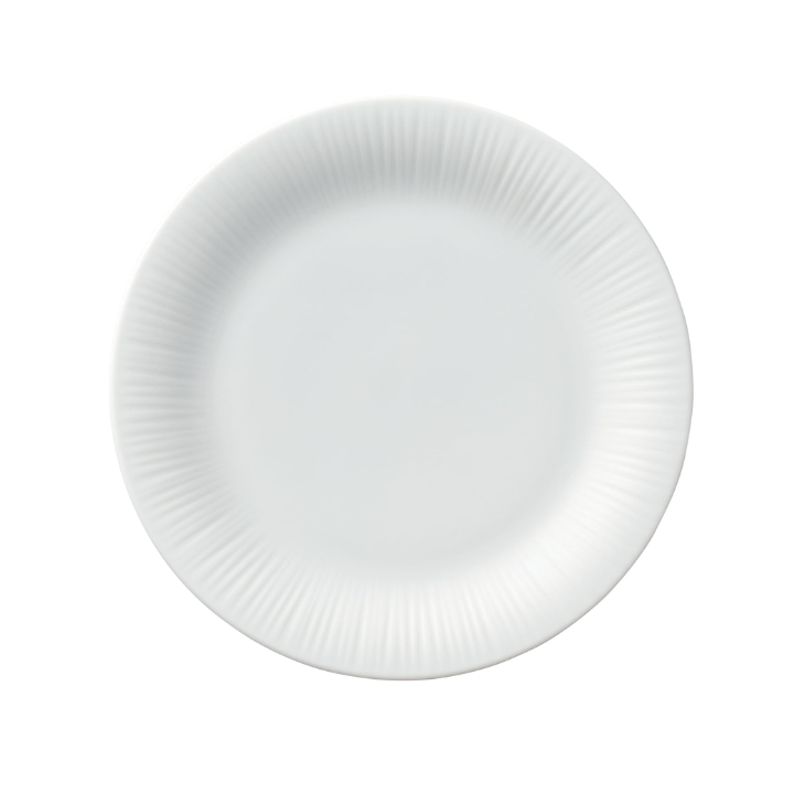 Noritake Conifere Cake Plate 16cm, with Bowl and Plates, White, Stacked, Gold Spoon on Top