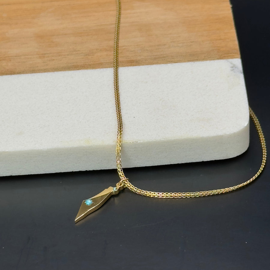 Map of Israel Pendant Necklace with Crystal Accent-0