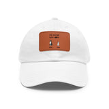 Personalised Dad Hat with Leather Patch (Rectangle)
