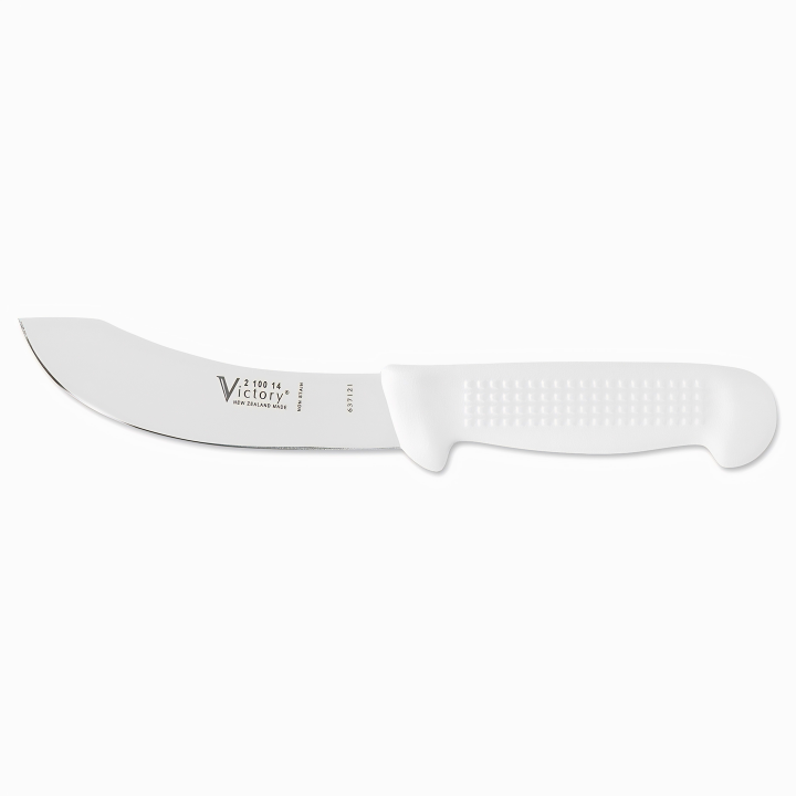 Victory 14cm stainless steel skinning knife white plastic handle outdoor hunting knife