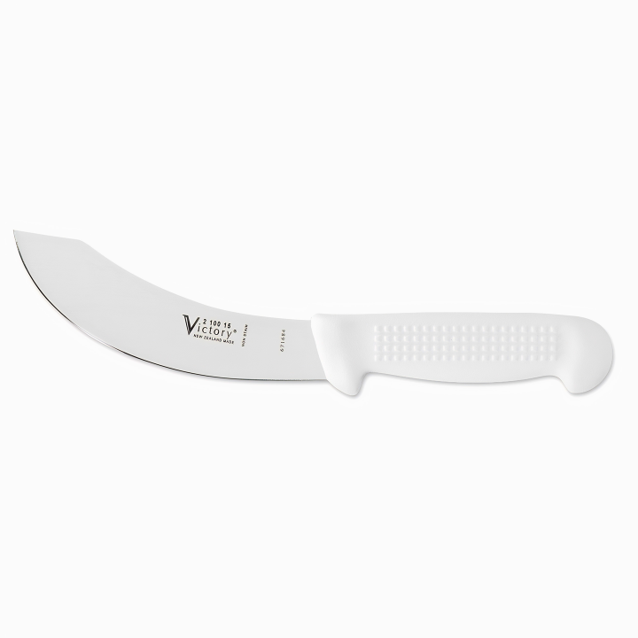 Victory 15cm stainless steel skinning knife white plastic handle camping hunting knife