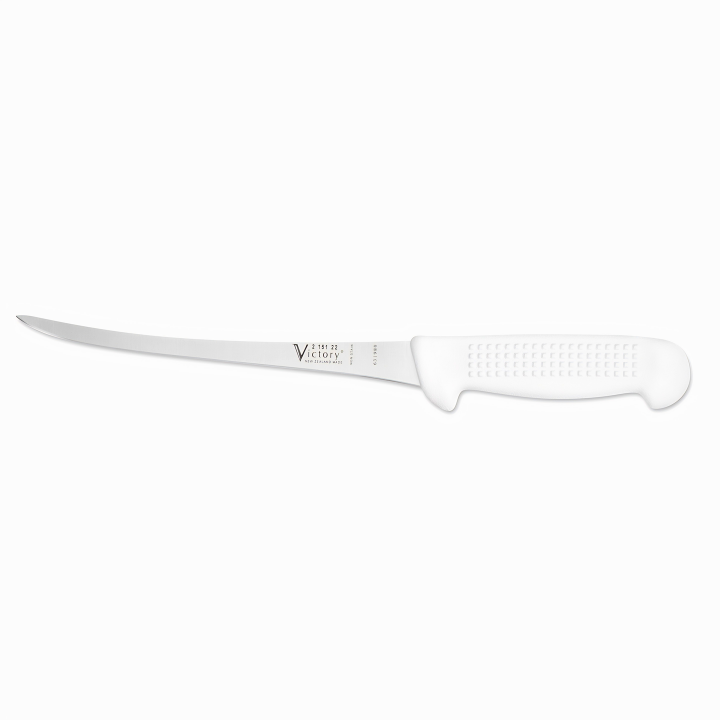 Victory 22cm extra narrow filleting knife stainless steel white handle fish fillet knife