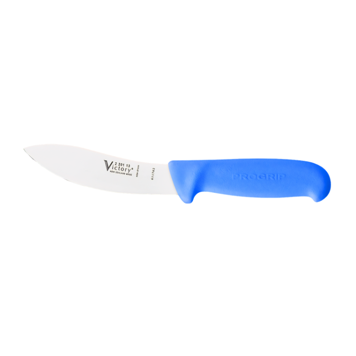 Victory 15cm sheep skinning knife stainless steel blue ProGrip handle meat processing knife