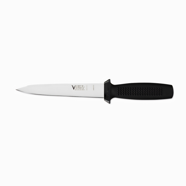 Victory 18cm pig sticking knife stainless steel black handle hunting homekill knife