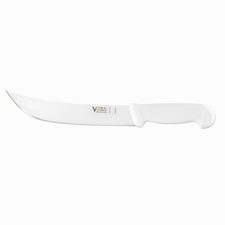 Victory 22cm steak knife stainless steel blade white plastic handle meat slicing knife