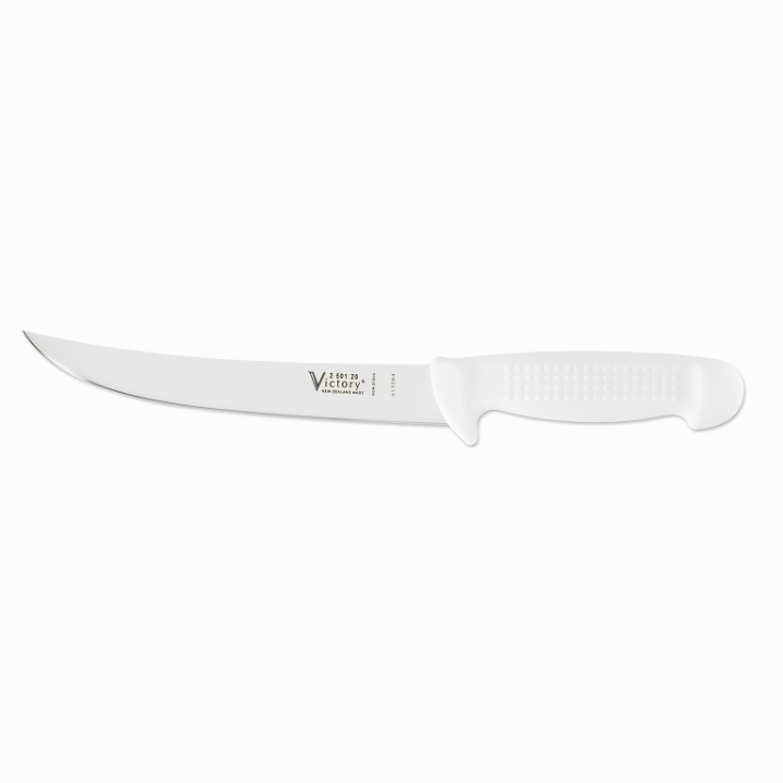 Victory 20cm breaking knife stainless steel blade white plastic handle meat processing knife