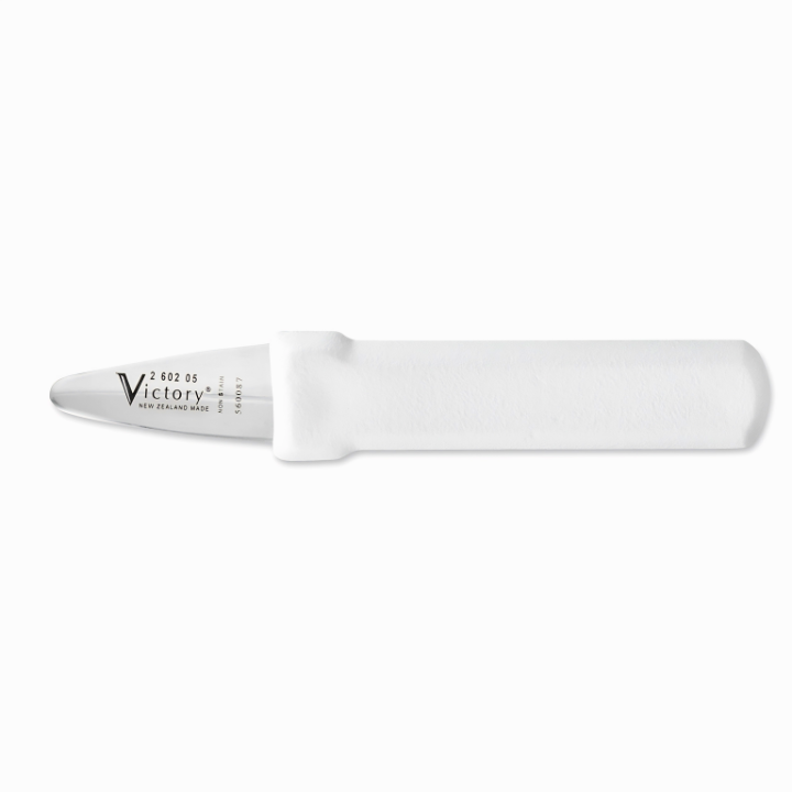 Victory Knives Kia Ora oyster knife 5cm double edge stainless steel white handle shucking knife New Zealand
