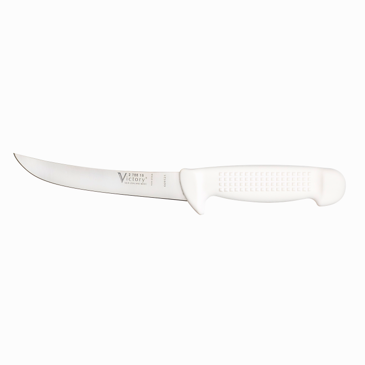 Victory Knives curved boning knife 15cm stainless steel white handle meat trimming knife New Zealand
