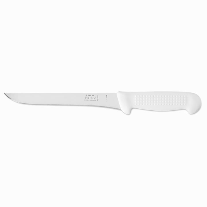 Victory Knives straight boning knife 19cm stainless steel white handle boning and filleting knife New Zealand