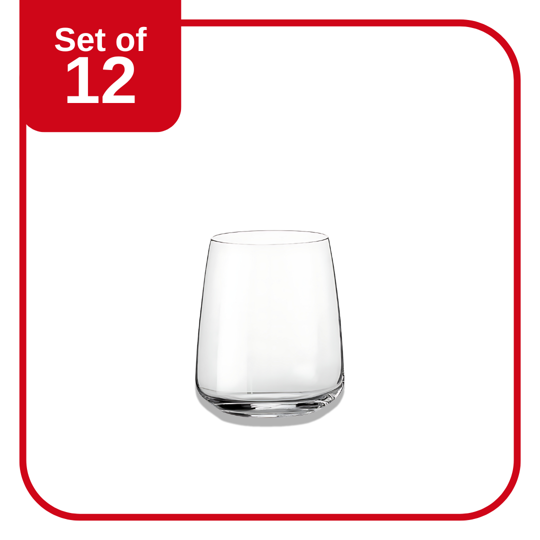 Bormioli Rocco Aurum Water Glass 360 ml Clear set of 12 with elegant design