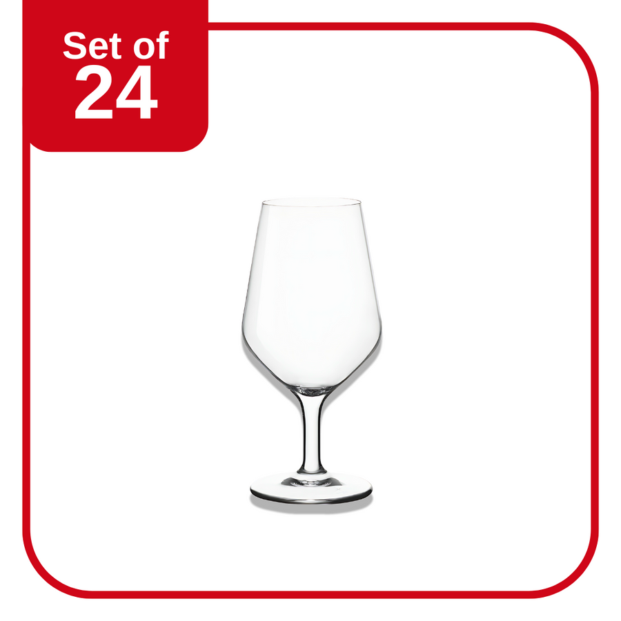 Bormioli Rocco Electra Beer and Water Glass 440 ml set of 24 in Clear contemporary design