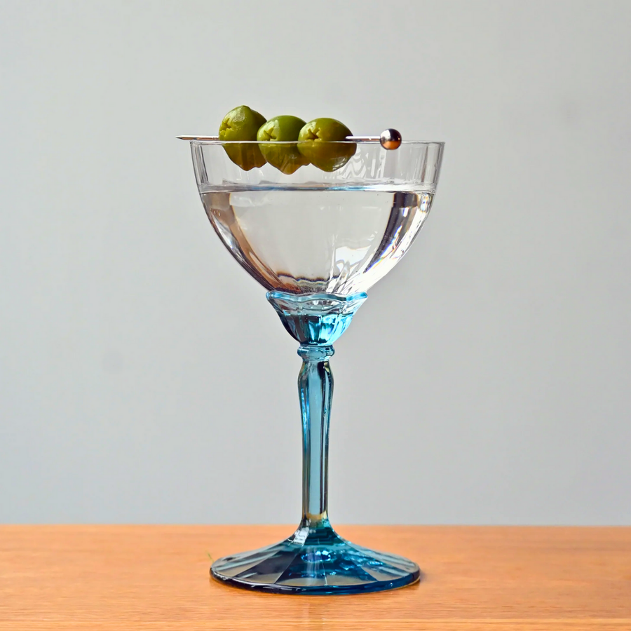 Bormioli Rocco Florian White Wine Glass 380 ml set of 6 in Lucent Blue with elegant Venetian design