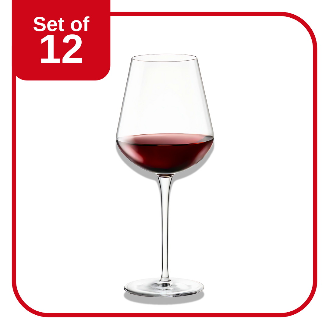 Bormioli Rocco Inalto Uno X-Large Wine Glass 635 ml set of 12 crystal red wine glasses
