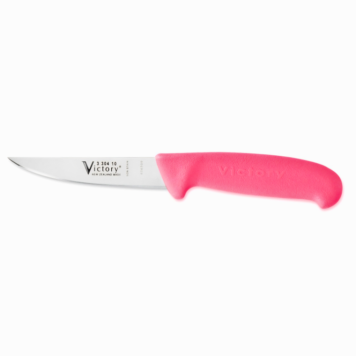 Victory Knives rabbiters steak paring knife 10cm stainless steel pink Progrip handle game dressing knife New Zealand
