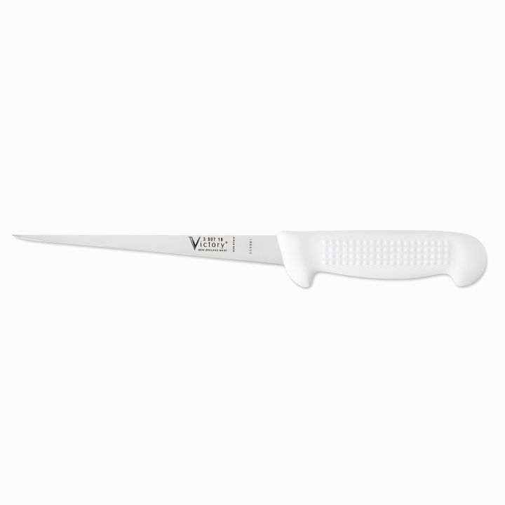 Victory Knives fish boning knife 18cm stainless steel white handle flexible narrow blade fish processing knife New Zealand