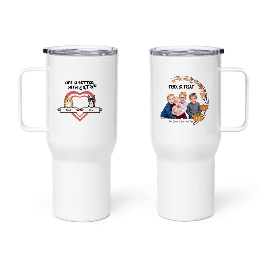 Personalised Travel Mug with a Handle