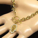 Hamsa Pendant Necklace and Bracelet Set-4