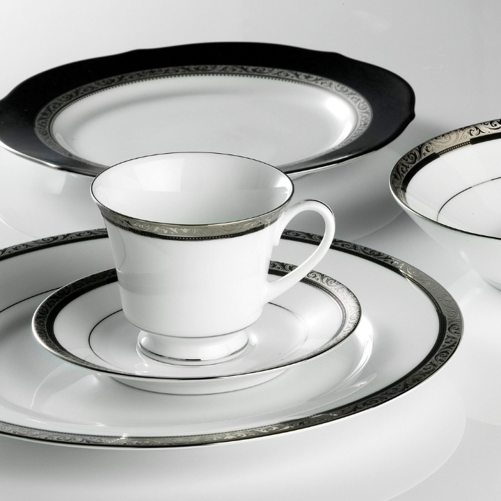 Noritake Regent Platinum Fine Porcelain Cup & Saucer 200ml