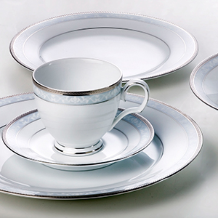 Noritake Hampshire Platinum Fine Porcelain Cup & Saucer 225ml