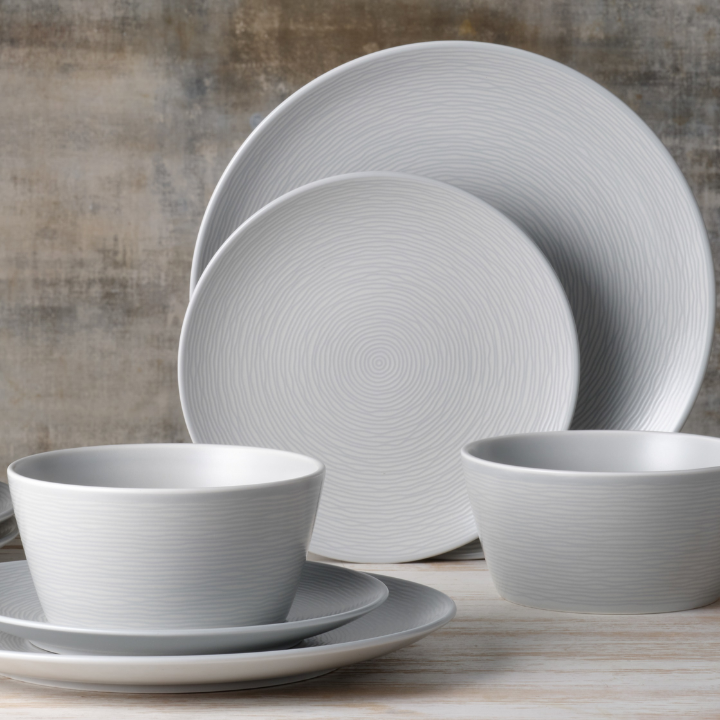 Noritake Grey on Grey Mug Set of 4