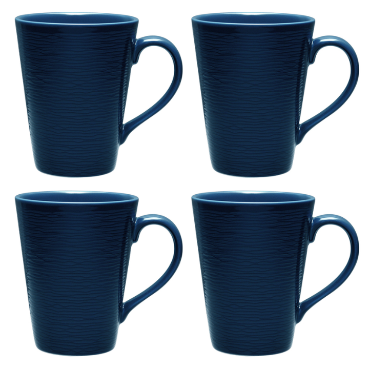 Noritake Navy on Navy Mug Set of 4 (350ml)