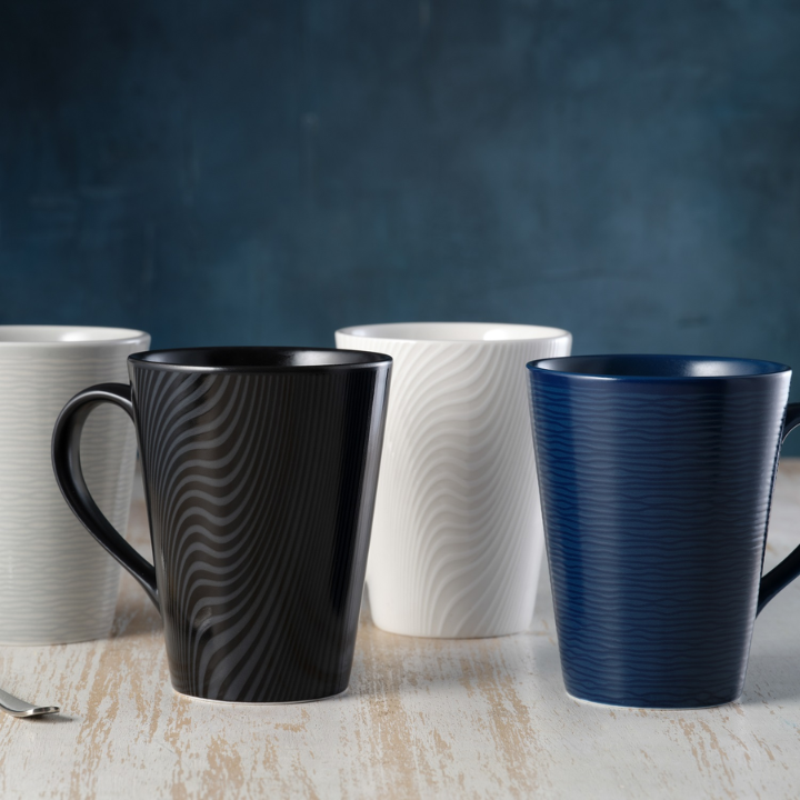 Noritake Navy on Navy Mug Set of 4 (350ml)