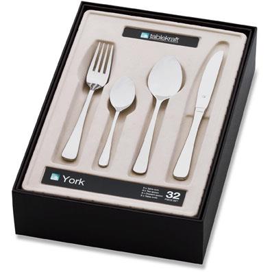 TABLEKRAFT YORK CUTLERY SET 32pc 18/0