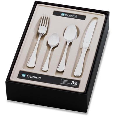 TABLEKRAFT CASINO CUTLERY SET 32pc 18/10