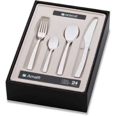 TABLEKRAFT AMALFI CUTLERY SET 24pc 18/10